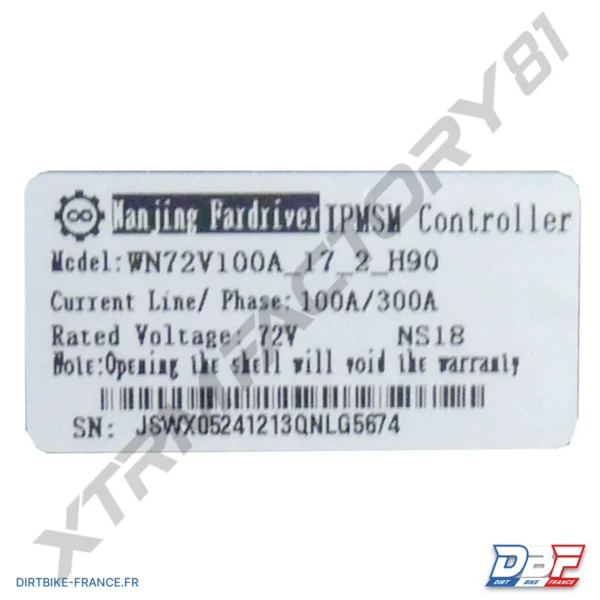 07// BOITIER CONTROLER 72V 3000W NRJ 5000W, photo 2 sur Dirt Bike France
