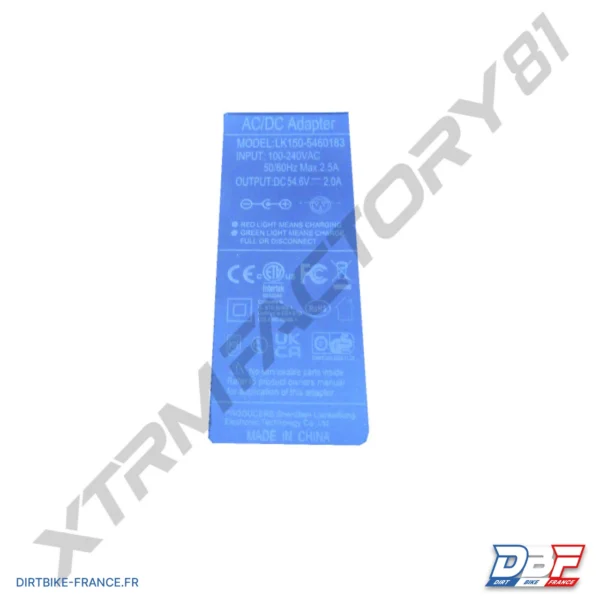 09// CHARGEUR LITHIUM 48V NRJ 1600, photo 1 sur Dirt Bike France