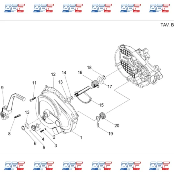 Axe de kick nrg 50 3.5cv, CARTER ET KICK NRG50 Dirt Bike France, photo 2