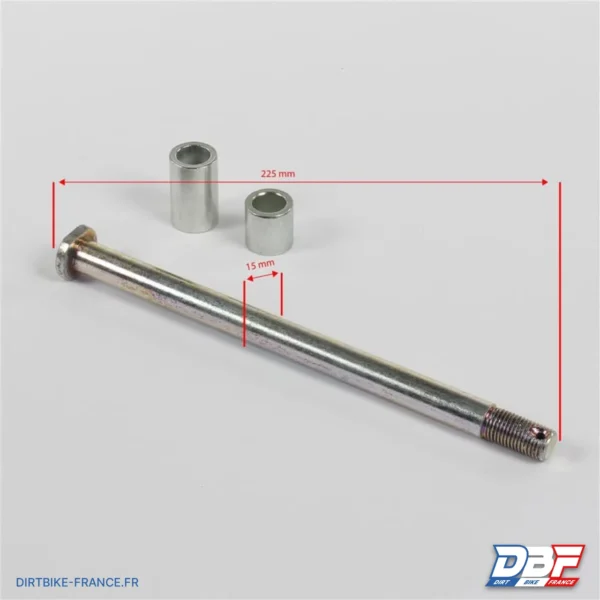 Axe de roue arriere rfz 225mm - ø15mm, photo 2 sur Dirt Bike France