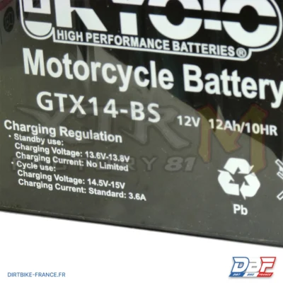 Batterie 12V 12Ah pour quad 550 Buyang et 300 EGL, photo 2 sur Dirt Bike France