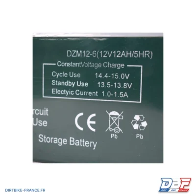 BATTERIE 12V 12AH QUAD ELEC, photo 2 sur Dirt Bike France