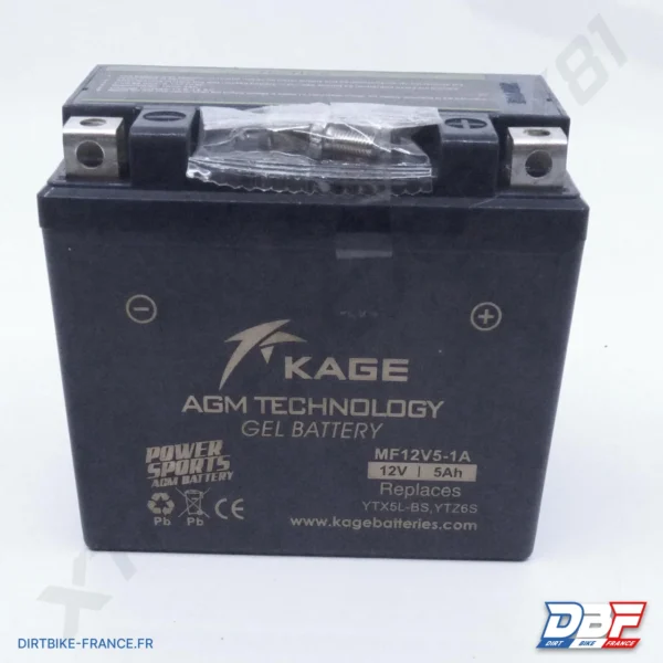 BATTERIE 12V 5AH, photo 2 sur Dirt Bike France