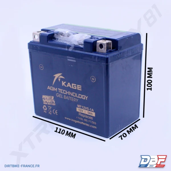BATTERIE 12V 5AH, photo 4 sur Dirt Bike France