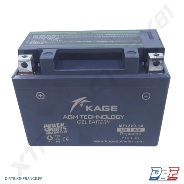 BATTERIE 12V 9AH MF12V9-1A JEEP THERMIQUE, photo 1 sur Dirt Bike France