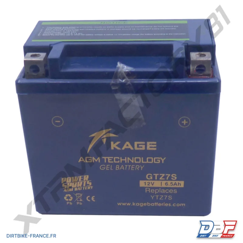 Batterie 6.5 AH GTZ7-BS 150-250, Dirt Bike France - Photo N°1