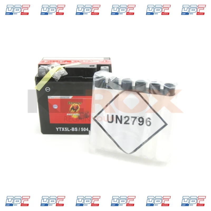 Batterie BANNER YTX5L-BS de Quad 110 et quad 125, Dirt Bike France - Photo N°2