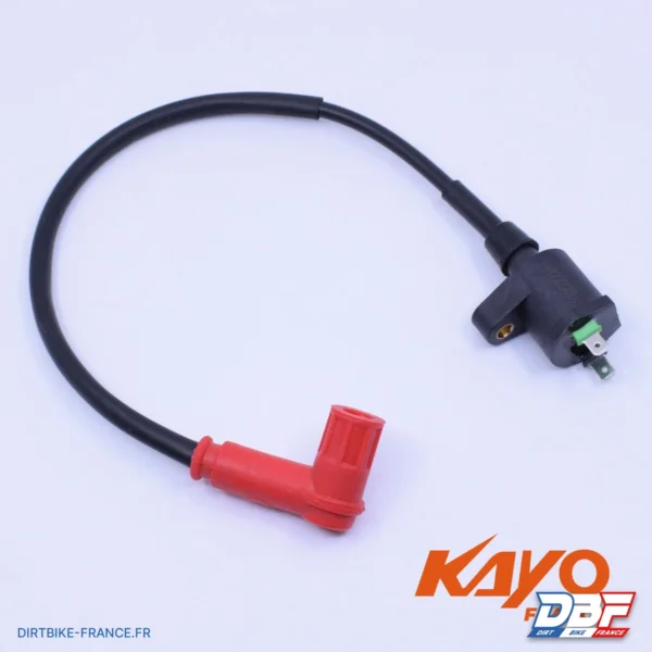 BOBINE HT+ANTIPARASITE KAYO ROUGE, photo 3 sur Dirt Bike France