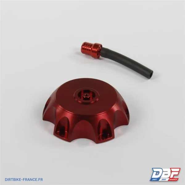 Bouchon de reservoir aluminium rouge, photo 1 sur Dirt Bike France