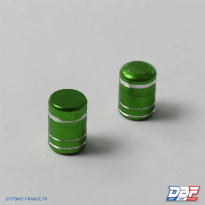 Bouchon de valve aluminium Vert, photo 1 sur Dirt Bike France
