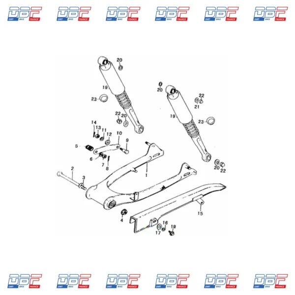 Bras oscillant dax – skyteam kepspeed n-design +0cm dax, AMORTISSEUR-FOURCHE Dirt Bike France, photo 2