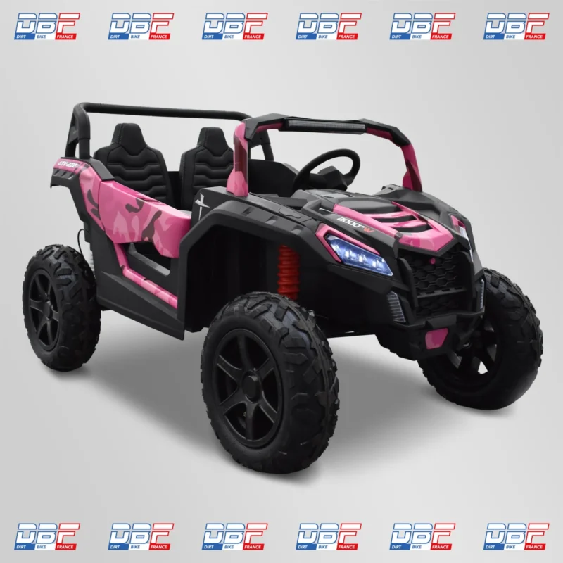 Buggy électrique enfant smx big horn pro 24V Rose/Camo, Dirt Bike France - Photo N°1