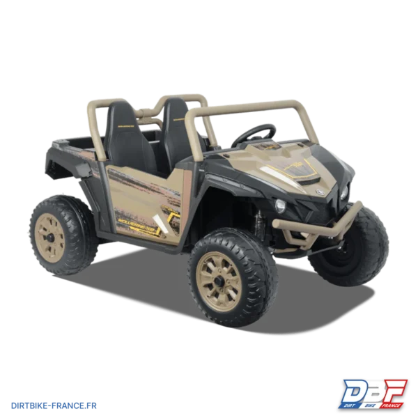 Buggy électrique enfant Yamaha Wolverine X2 Beige, photo 1 sur Dirt Bike France