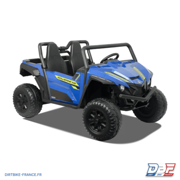 Buggy électrique enfant Yamaha Wolverine X2 Bleu, photo 1 sur Dirt Bike France