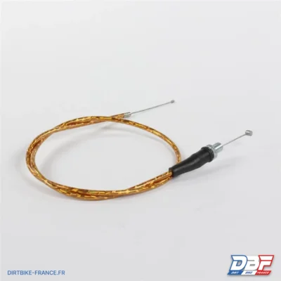 Cable d'accelerateur 850mm/1100mm Jaune, photo 1 sur Dirt Bike France