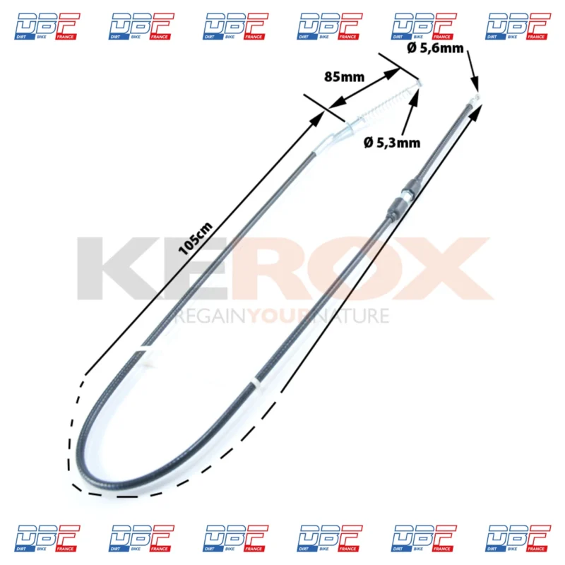 Cable de frein avant longueur 105 cm de Quad Speedbird, Dirt Bike France - Photo N°2