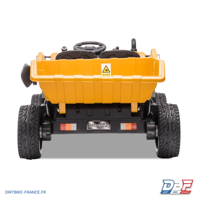 Camion de chantier électrique enfant xl avec benne 12v Orange, Dirt Bike France - Photo N°4