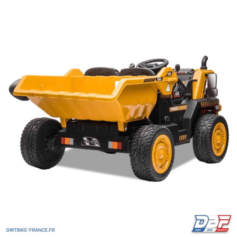 Camion de chantier électrique enfant xl avec benne 12v Orange, Dirt Bike France - Photo N°5
