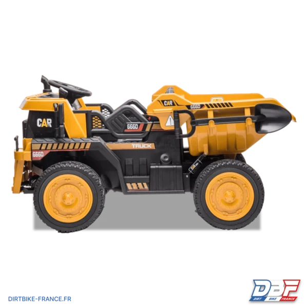 Camion de chantier électrique enfant xl avec benne 12v Orange, photo 6 sur Dirt Bike France