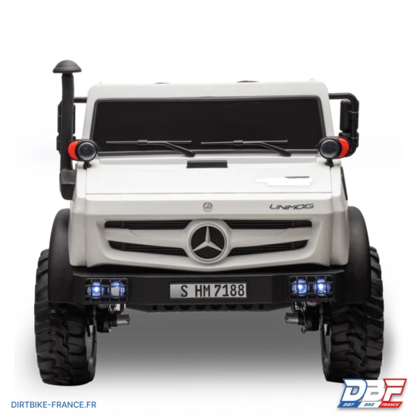 Camion électrique enfant mercedes unimog 12v Blanc, photo 3 sur Dirt Bike France