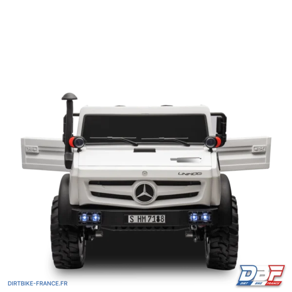 Camion électrique enfant mercedes unimog 12v Blanc, photo 5 sur Dirt Bike France