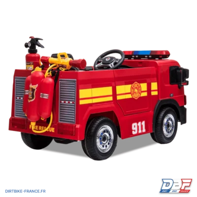 Camion électrique enfant pompier avec pistolet à eau Rouge , photo 4 sur Dirt Bike France