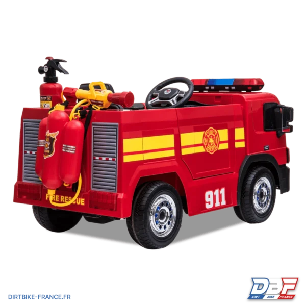 Camion électrique enfant pompier avec pistolet à eau Rouge , photo 4 sur Dirt Bike France