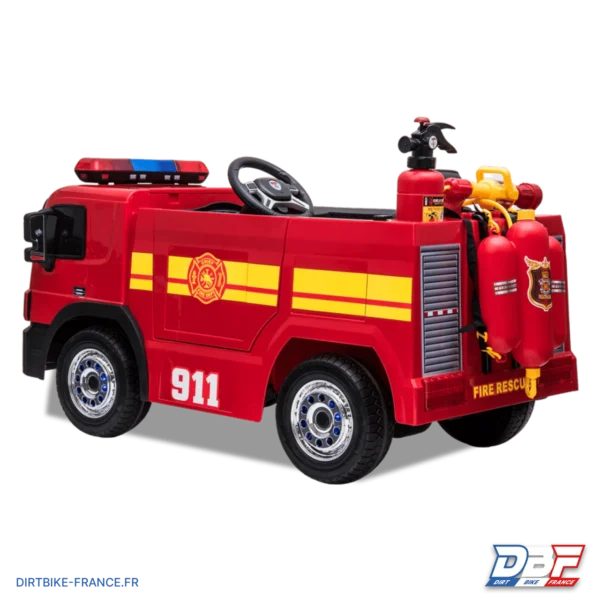 Camion électrique enfant pompier avec pistolet à eau Rouge , photo 5 sur Dirt Bike France