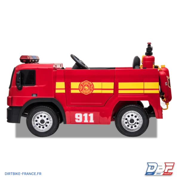 Camion électrique enfant pompier avec pistolet à eau Rouge , photo 6 sur Dirt Bike France