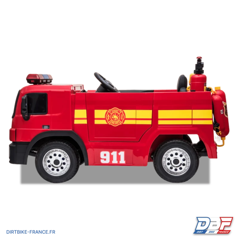 Camion électrique enfant pompier avec pistolet à eau Rouge, Dirt Bike France - Photo N°6