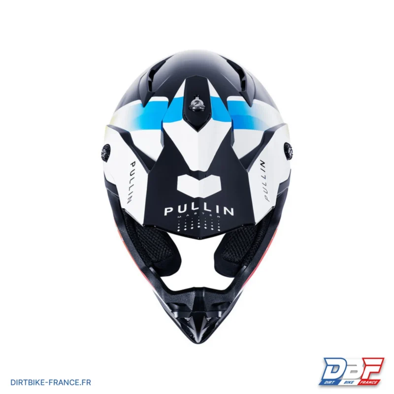Casque cross PULL IN Master Blanc, orange, bleu, noir, Dirt Bike France - Photo N°2