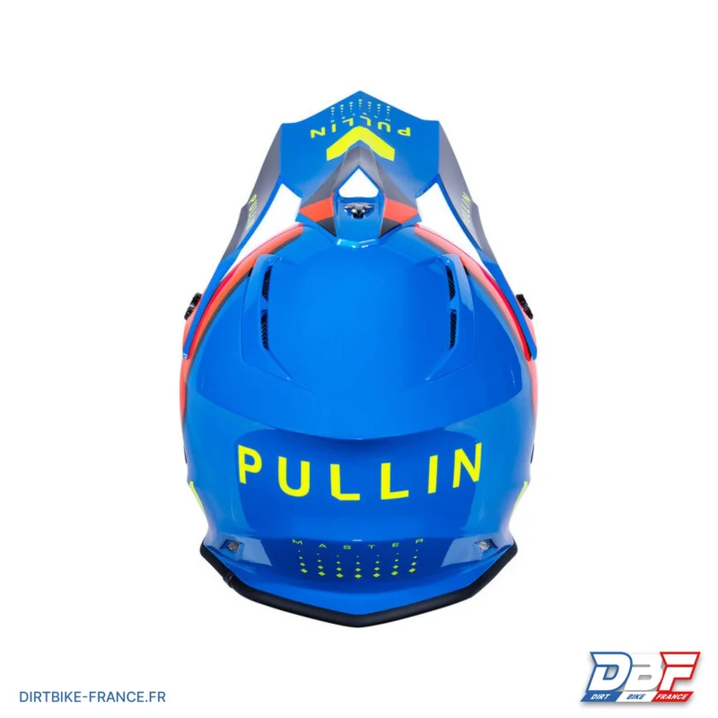 Casque PULL IN Cross Adulte Master Bleu Orange, Dirt Bike France - Photo N°3