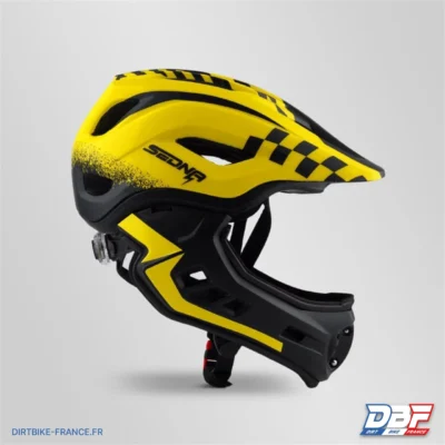 Casque sedna enfant 48-53cm Jaune, photo 2 sur Dirt Bike France