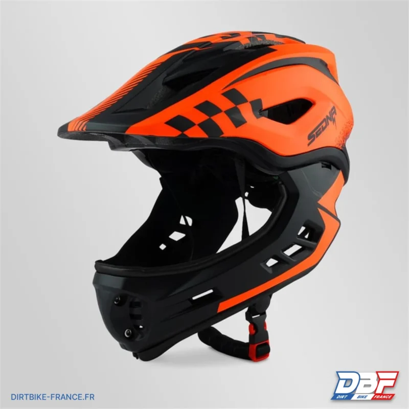 Casque sedna enfant 48-53cm Orange, Dirt Bike France - Photo N°1