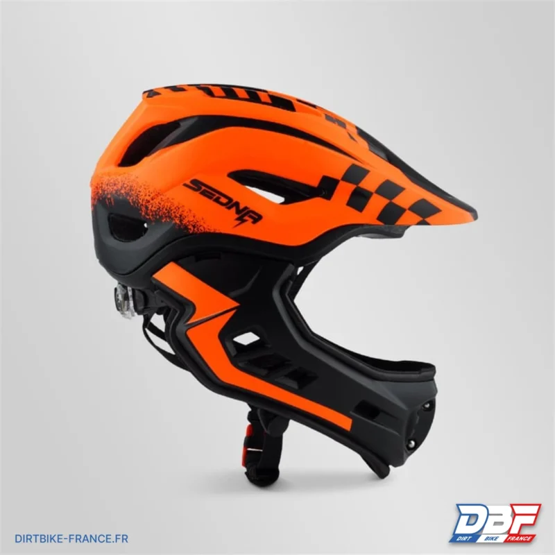 Casque sedna enfant 48-53cm Orange, Dirt Bike France - Photo N°2