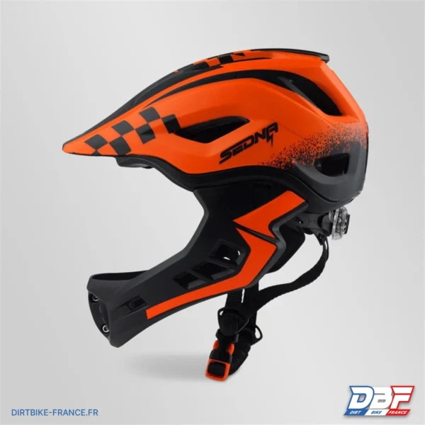 Casque sedna enfant 48-53cm Orange, photo 3 sur Dirt Bike France