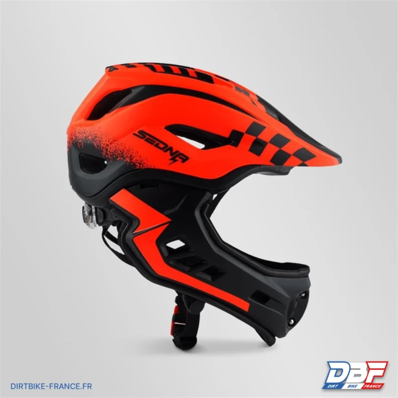 Casque sedna enfant 48-53cm Rouge, Dirt Bike France - Photo N°2