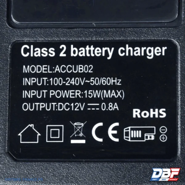 CHARGEUR 12V 0.8A KYOTO, photo 2 sur Dirt Bike France