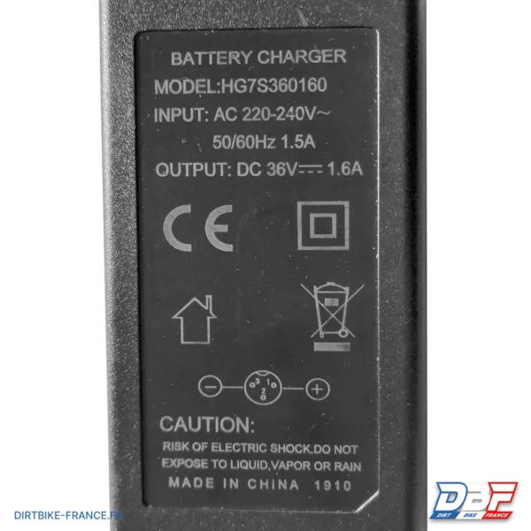 CHARGEUR 36V 1.5A QUAD/MOTO, photo 2 sur Dirt Bike France