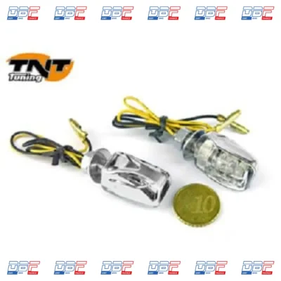 Clignotant homolog a leds sur tige micro bleu, PIECES DETACHEES Dirt Bike France