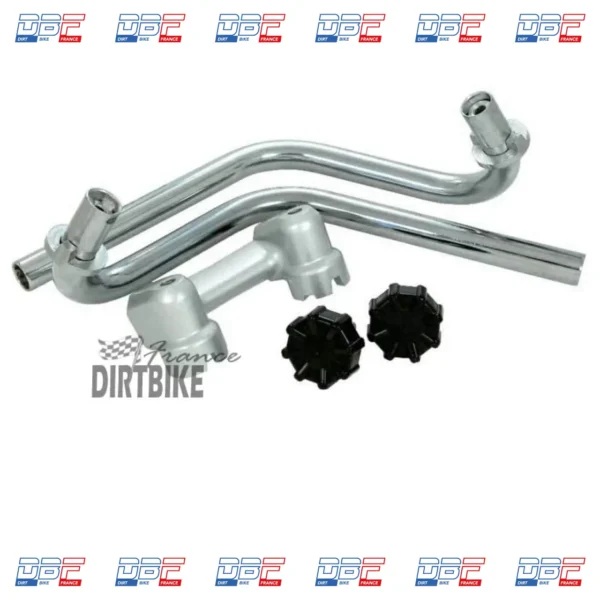 Demi guidons droit et gauche + pontets + vis dax kepspeed, GUIDON-FREINAGE-COMMANDE Dirt Bike France