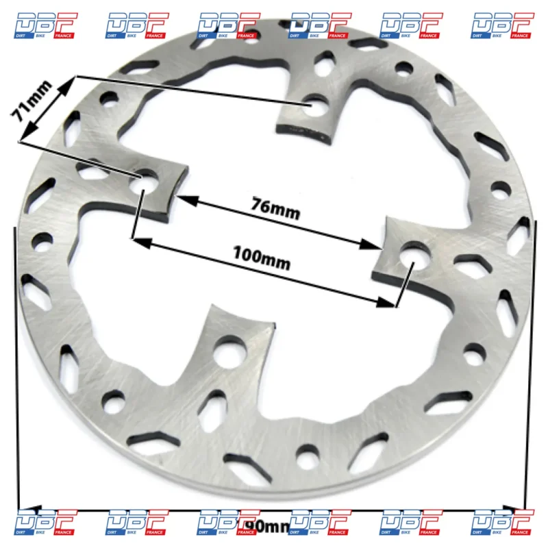 Disque de frein 190mm BP pour axe de 76mm, Dirt Bike France - Photo N°2