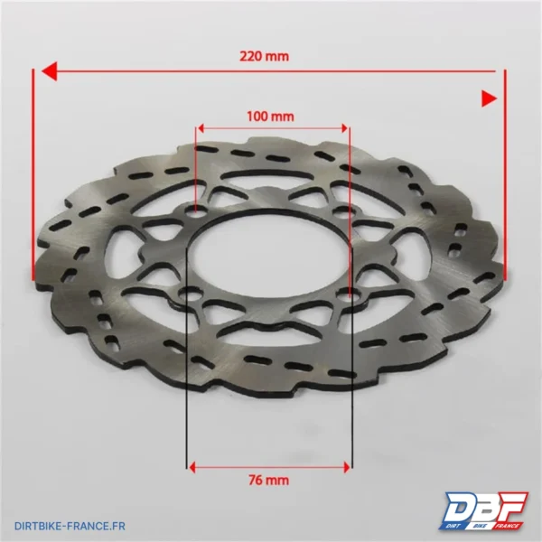 Disque de frein ø76mm 220mm, photo 2 sur Dirt Bike France