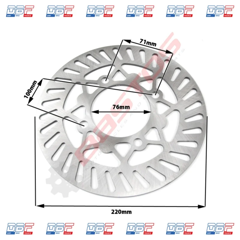 Disque de freins axe 76 diamètre 220 mm type MARZOCCHI, Dirt Bike France - Photo N°2