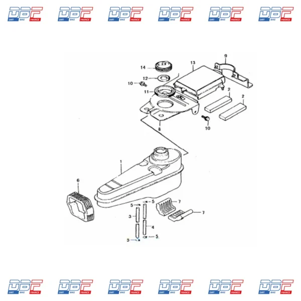 Durite essence kit 5×8 noir + filtre a essence conique d6 (1m) (fabrication francaise), SANS Dirt Bike France, photo 2