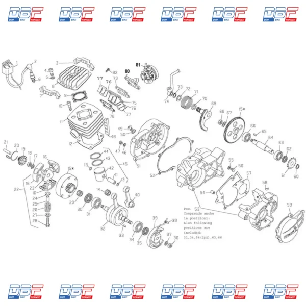 Ecrou 10x1.25x6 nrg 50 9cv embrayage, EMBRAYAGE NRG50 Dirt Bike France, photo 2