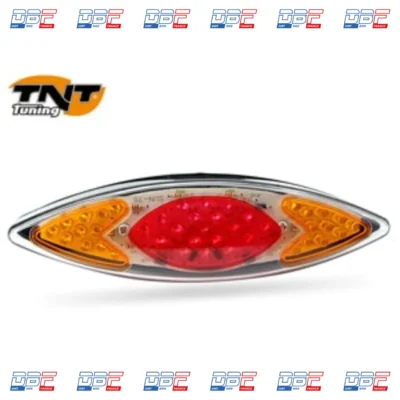 Feu arriere complet + clignotants a leds eye rouge/orange, PIECES DETACHEES Dirt Bike France