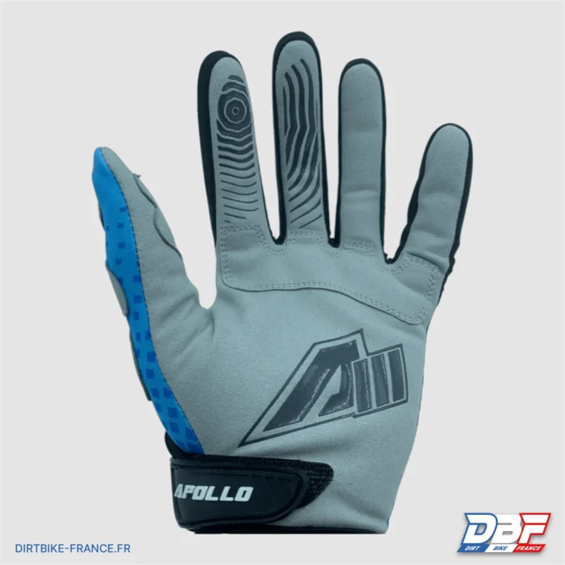 Gants cross apollo skin Bleu L, Dirt Bike France - Photo N°2