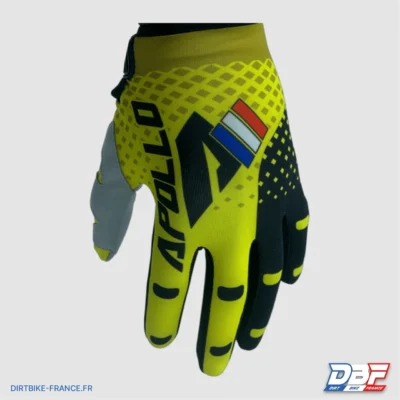 Gants cross apollo skin Jaune L, photo 1 sur Dirt Bike France