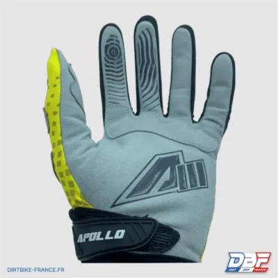 Gants cross apollo skin Jaune L, photo 2 sur Dirt Bike France